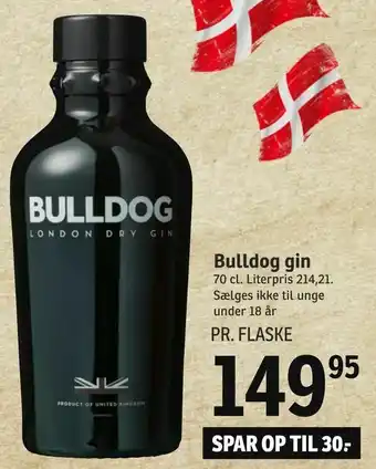 SPAR Bulldog gin tilbud