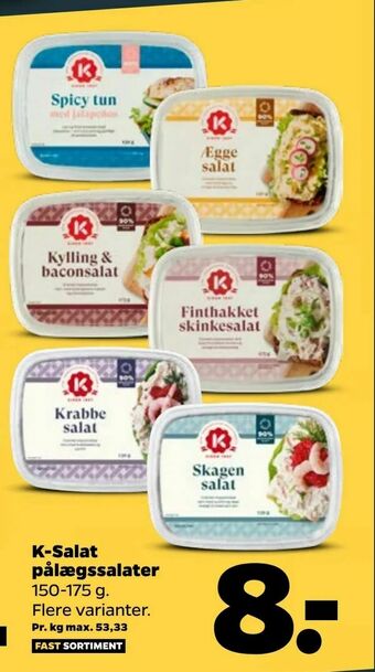 Netto K-Salat pålægssalater tilbud