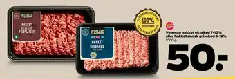 Netto Velsmag hakket oksekød 7-10% eller hakket dansk grisekød 8-12% tilbud
