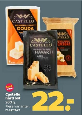 Netto Castello hård ost tilbud