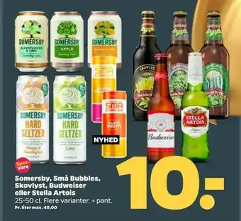 Netto Somersby, Små Bubbles, Skovlyst, Budweiser eller Stella Artois tilbud