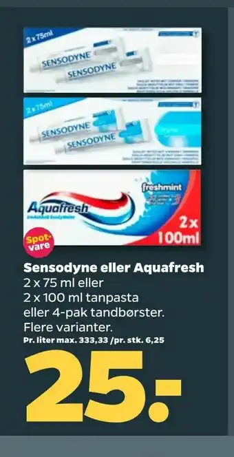 Sensodyne eller Aquafresh