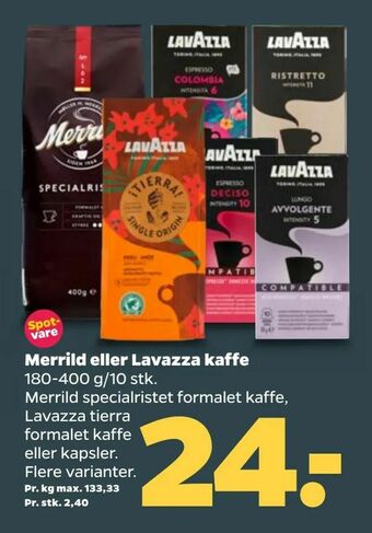 Netto Merrild eller Lavazza kaffe tilbud