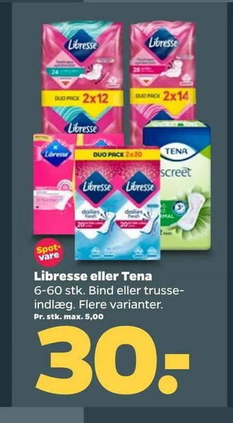 Netto Libresse eller Tena tilbud
