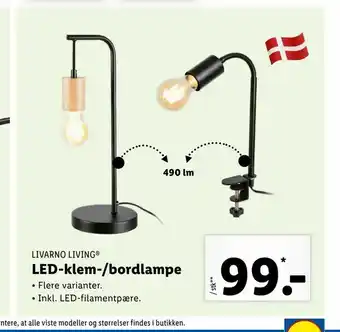 Let-Køb LED-klem-/bordlampe tilbud