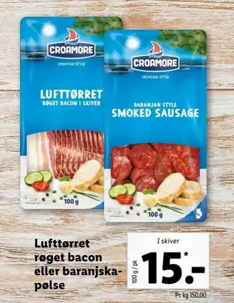 Let-Køb Lufttørret røget bacon eller baranjskapølse tilbud
