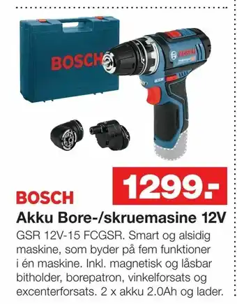 Bauhaus Akku Bore-/skruemasine 12V tilbud