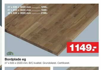 Bauhaus Bordplade eg tilbud