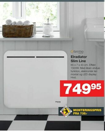Bauhaus Elradiator Slim Line tilbud