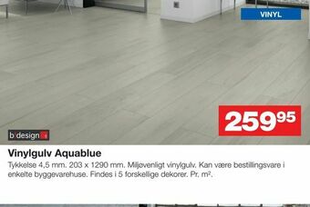 Bauhaus Vinylgulv Aquablue tilbud