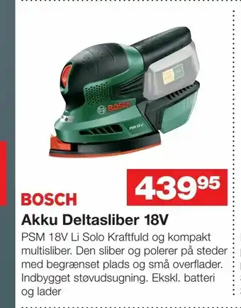 Bauhaus Akku Deltasliber 18V tilbud