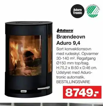Bauhaus Brændeovn Aduro 9,4 tilbud