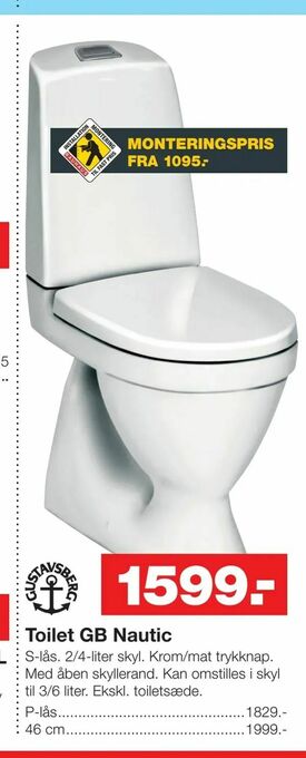 Bauhaus Toilet GB Nautic tilbud