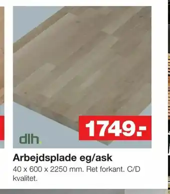 Bauhaus Arbejdsplade eg/ask tilbud