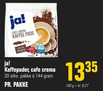 Otto Duborg ja! Kaffepuder, cafe crema tilbud