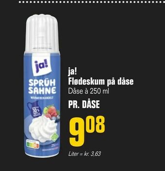 Otto Duborg ja! Flødeskum på dåse tilbud