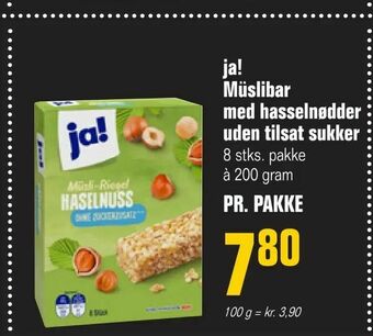 Otto Duborg ja! Müslibar med hasselnødder uden tilsat sukker tilbud