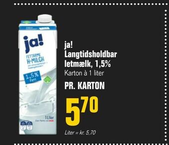 Poetzsch Padborg ja! Langtidsholdbar letmælk, 1,5% tilbud