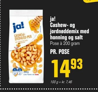 Poetzsch Padborg ja! Cashew- og jordnøddemix med honning og salt tilbud