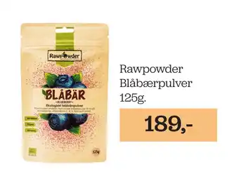 Rawpowder Blåbærpulver 125g