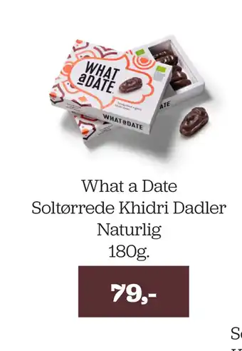Helsemin What a Date Soltørrede Khidri Dadler Naturlig 180g tilbud