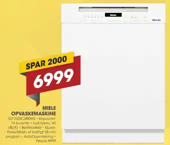 Punkt1 Opvaskemaskine G7102SCUBRWS tilbud