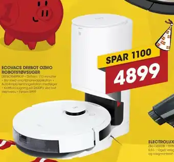 Punkt1 Ecovacs Deebot Ozmo Robotstøvsuger DEEBOTN8PROP tilbud