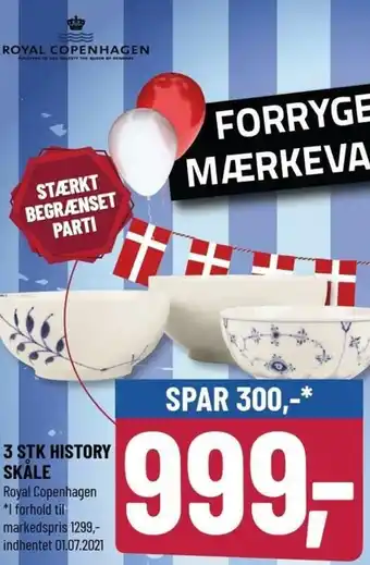 3 Stk History Skåle