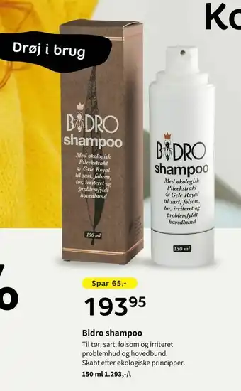 Helsam Bidro shampoo tilbud