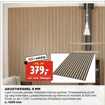 jem & fix Akustikpanel 9 mm tilbud