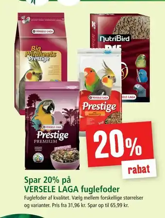 Maxi Zoo VERSELE LAGA fuglefoder tilbud