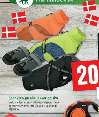 Spar 20% på alle jakker og sko