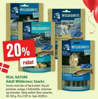 Maxi Zoo REAL NATURE Adult Wilderness Snacks tilbud