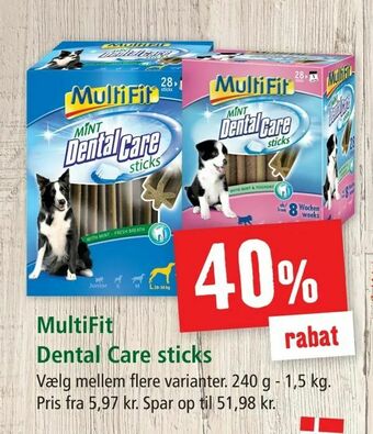 Maxi Zoo MultiFit Dental Care sticks tilbud
