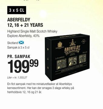 Aberfeldy 12,00 16 + 21 years