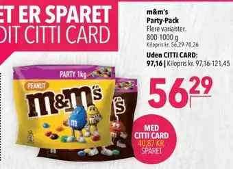 Citti m&m's Party-Pack tilbud
