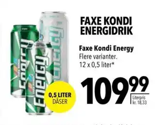 Citti FAXE KONDI ENERGIDRIK tilbud