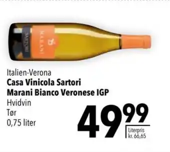 Citti Casa Vinicola Sartori Marani Bianco Veronese IGP tilbud