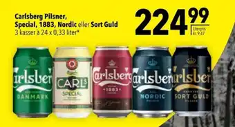 Citti Carlsberg Pilsner, Special, 1883, Nordic eller Sort Guld tilbud