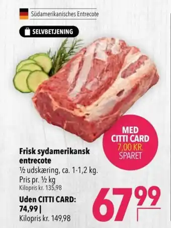 Citti Frisk sydamerikansk entrecote tilbud