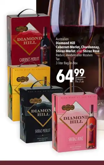 Citti Diamond Hill Cabernet-Merlot, Chardonnay, Shiraz-Merlot eller Shiraz Rosé tilbud