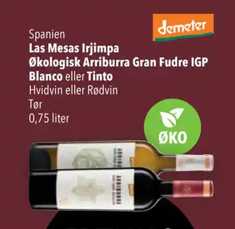 Citti Las Mesas Irjimpa Økologisk Arriburra Gran Fudre IGP Blanco eller Tinto tilbud