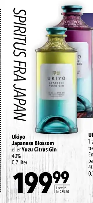 Citti Ukiyo Japanese Blossom eller Yuzu Citrus Gin tilbud