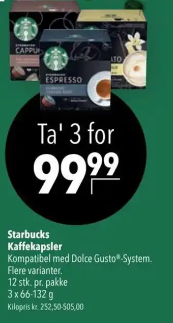 Citti Starbucks Kaffekapsler tilbud