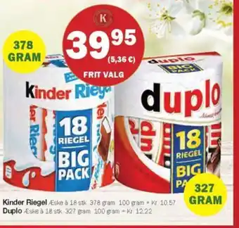 Købmandsgården Kinder Riegel tilbud
