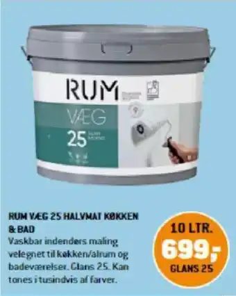 XL-BYG RUM VÆG 25 HALVMAT KØKKEN & BAD tilbud