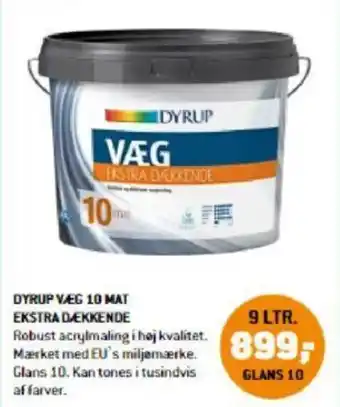 XL-BYG DYRUP VÆG 10 MAT EKSTRA DEKKENDE tilbud