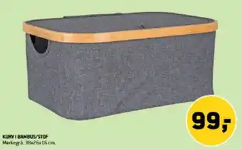 XL-BYG KURV I BAMBUS/STOF tilbud