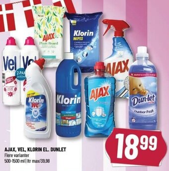 Løvbjerg Ajax, Vel, Klorin El. Dunlet 500-1500 ml tilbud
