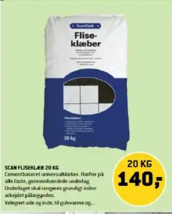 XL-BYG SCAN FLISEKLÆB 20 KG tilbud
